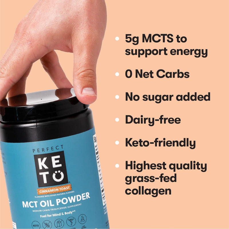 [Australia] - Perfect Keto MCT Oil Powder, Medium Chain Triglycerides, Ketogenic Non-Dairy Coffee Creamer and Bulk Supplement, 30 Servings (Vanilla) Vanilla 