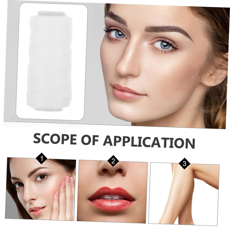 [Australia] - MAGICLULU 5 Rolls Facial Pulling Machine Cotton Thread Hair Epilator Thread Tool for Threading Hair Thread for Hair Removal Epilator Facial Thread Epilator Made of Winking Rope White 5.80X3.00X3.00CM 