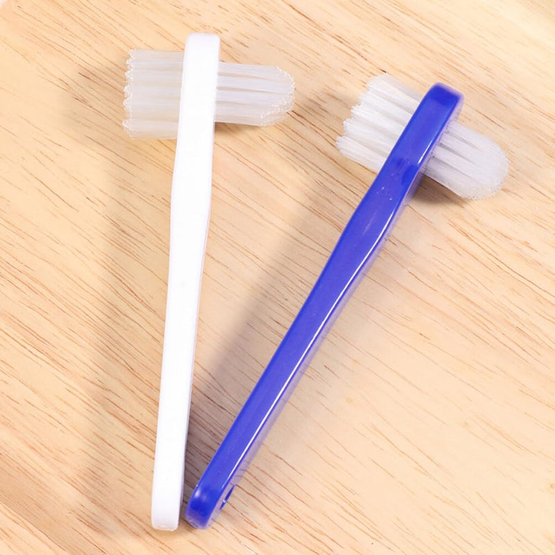 [Australia] - Beaupretty 4 Pcs Cleaner Toothbrushes Portable Toothbrushes for Cleaning Cleaner Finger Care Brush Double Head White Travel Pp 