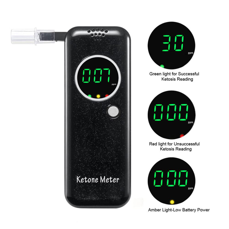 [Australia] - Professional Ketosis Meter - Portable Home Ketone Breath Monitoring Analyzer for Precise Keto Tracking, High-Accuracy Ketosis Breath Tester with 10 Mouthpieces 