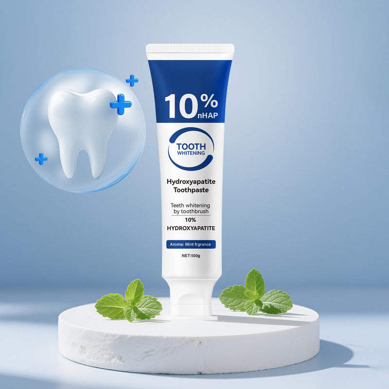 [Australia] - 10% Hydroxyapatite Toothpaste for Advanced Enamel Protection, Appropriate for Tooth Strengthening Sensitive Teeth, Gentle and Effective Formula, Fresh Mint Breath, Daily Use for Oral Care Health 
