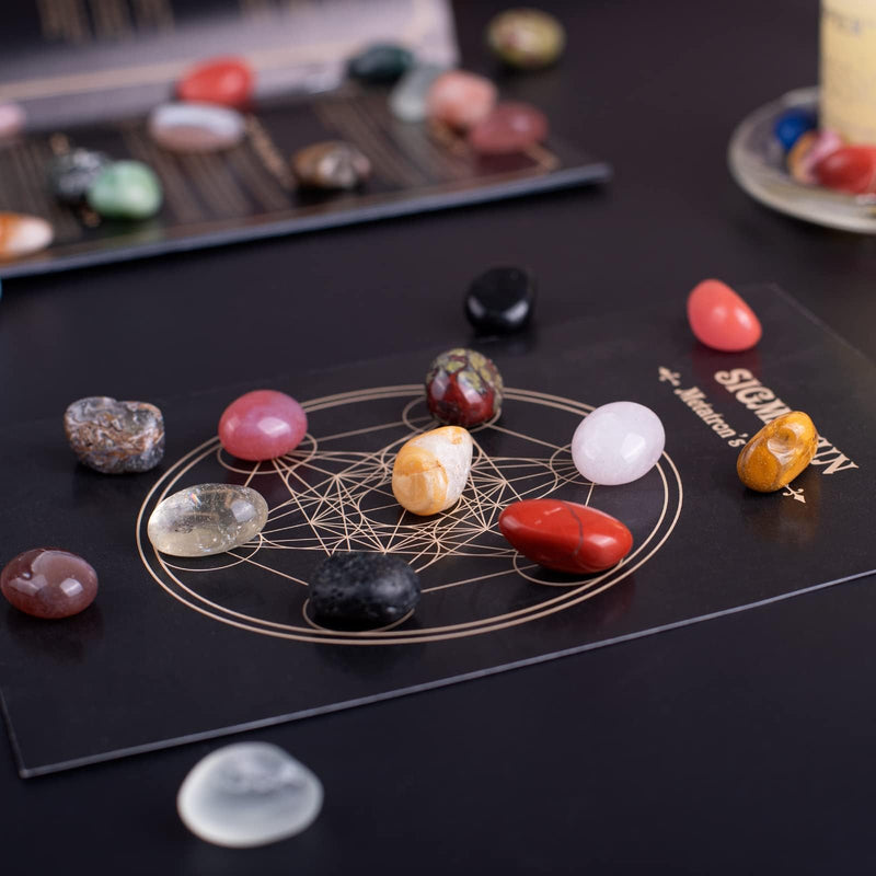 [Australia] - Polished Mixed Crystal Chips Set, 0.4 inches, 128 Pcs - Handpicked Tumbled Stones and Crystals Bulk for Healing, Reiki, Meditation, Witchcraft and Home Decor Mixed Crystals 0.4" 