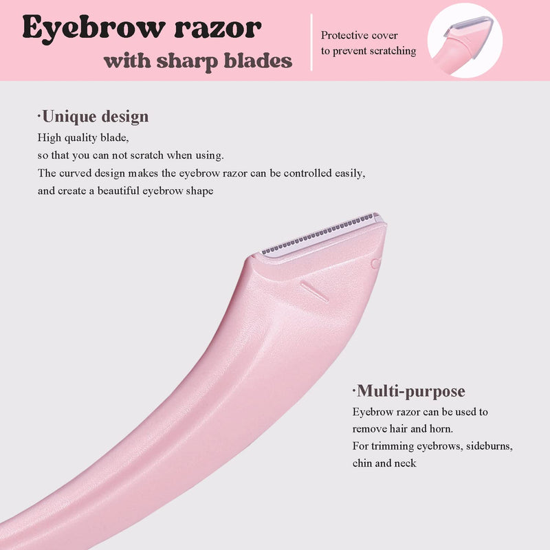 [Australia] - ONEUPIN 7-Piece Professional Eyebrow Grooming Kit with Razor, Tweezer, Eyelash Curler, False Eyelash Tool, Scissors, Comb - Women's Kit (Pink) Trimmer Sets-1 