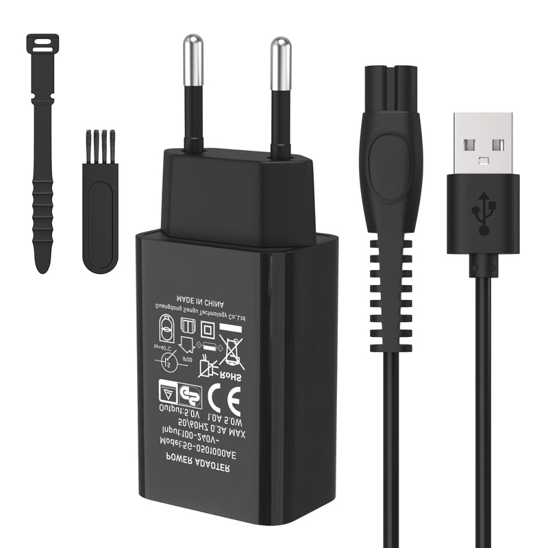 [Australia] - 5V Oneblade charging cable for Philips Norelco shaver One Blade 360 QP2724 QP2834 MG5910 MG7910 QP4530 QP4631, Beard trimmer power supply charger with cable 