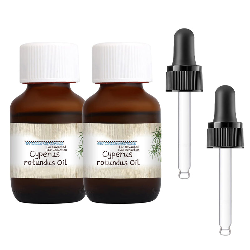 [Australia] - Cyperus Rotundus Oil, Pack of 2 Cyperus Rotundus Oil hair removal Cyperus oil for hair removal Hair removal care oil for smooth body skin Comes with dropper Reduction of body hair growth 