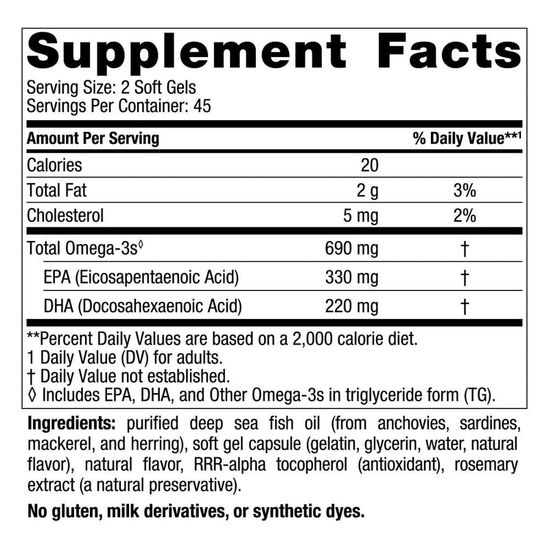[Australia] - Nordic Naturals Omega-3, Lemon Flavor - 90 Soft Gels - 690 mg Omega-3 - Fish Oil - EPA & DHA - Immune Support, Brain & Heart Health, Optimal Wellness - Non-GMO - 45 Servings 90 Count (Pack of 1) 