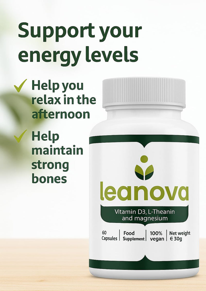 Leanova Vegan Food Supplement/Metabolism Support – Natural Energy & Weight Management - 60 Capsules - New & Sealed