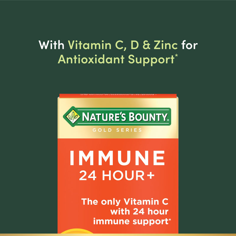 Nature's Bounty Immune 24 Hour +, 2 Softgels per Day, 50 Count 50 Count (Pack of 1)
