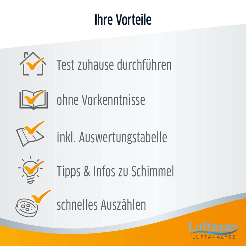 [Australia] - Luftasan mold test for up to 10 rooms | Rapid mold test for practical implementation at home | Mold test for mold contamination 