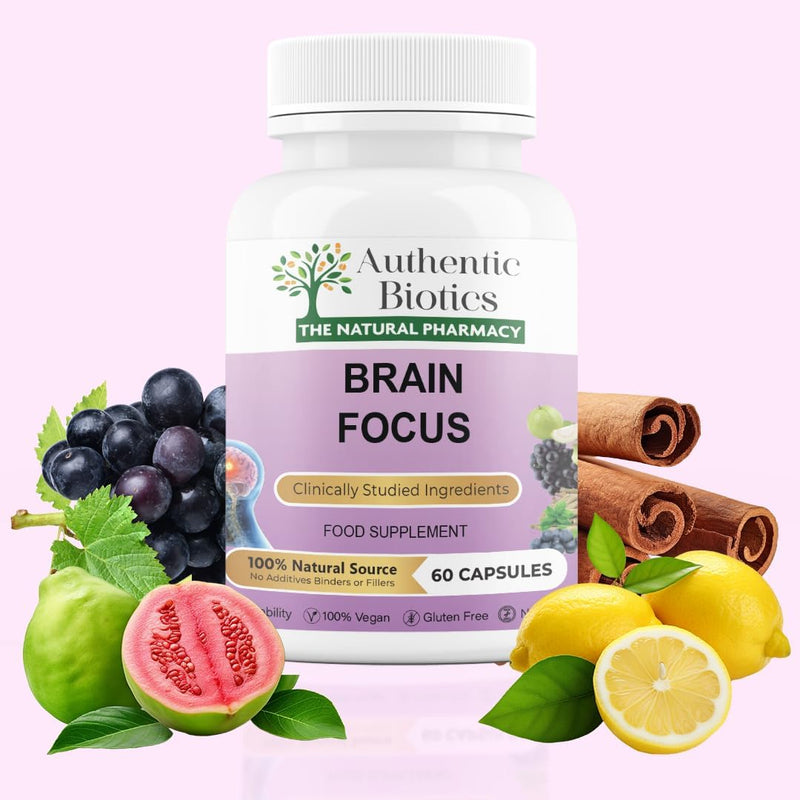 Brain Focus Supplement with Ashwagandha KSM-66 – Nootropic with B Complex & Magnesium | Energy, Memory, Focus & Mental Clarity | Vegan Cognitive Support | 60 Capsules 1