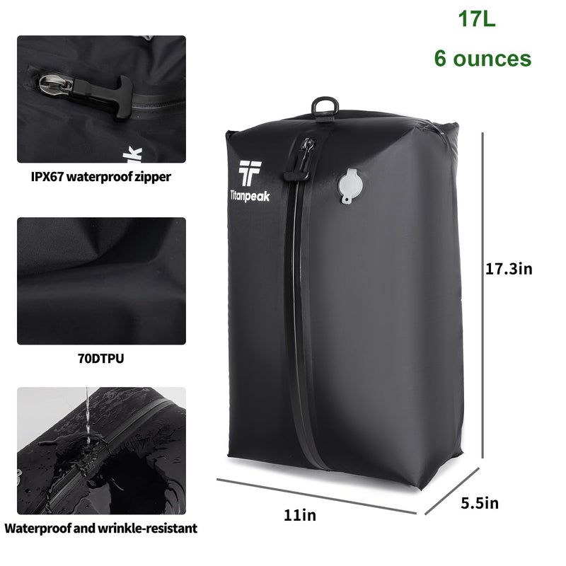 Vacuum Bags for Travel Luggage with Pump, Reusable Space Saver Waterproof Compression Bags for Suitcase,Travel Backpack, Vacuum Seal Packing cube for Storage Organizer Cloth Packing(2PCS + 1PUMP-17L) 2bags+1pump=17L+17L