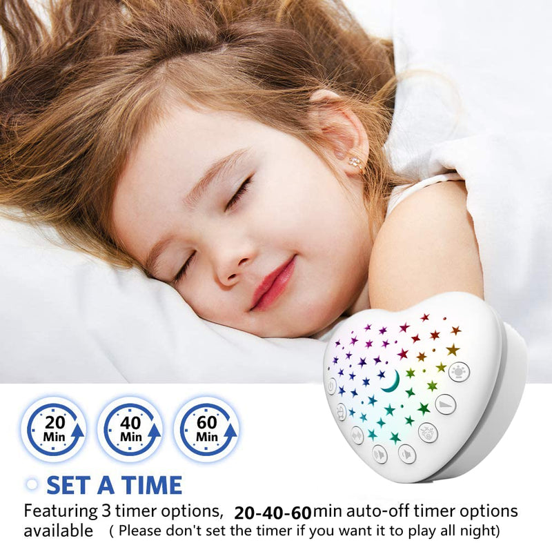 [Australia] - BEREST A13 White Noise Machine & Baby Sleep Soother with 15 Soothing Sounds & Projector Star Night Light, Cry Sensor, Rechargeable Lithium Battery, Portable for Baby, Toddlers, Attaches to Crib 