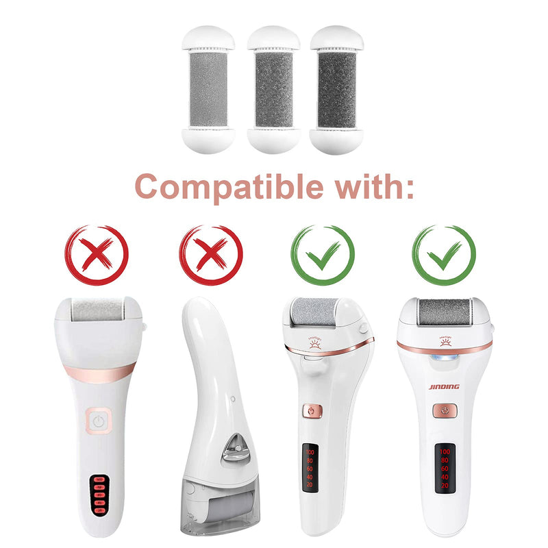 [Australia] - [3 pieces] Replacement rollers - Aottom professional replacement rollers for electric callus remover 3 types of roughness 3 pieces (pack of 1) 