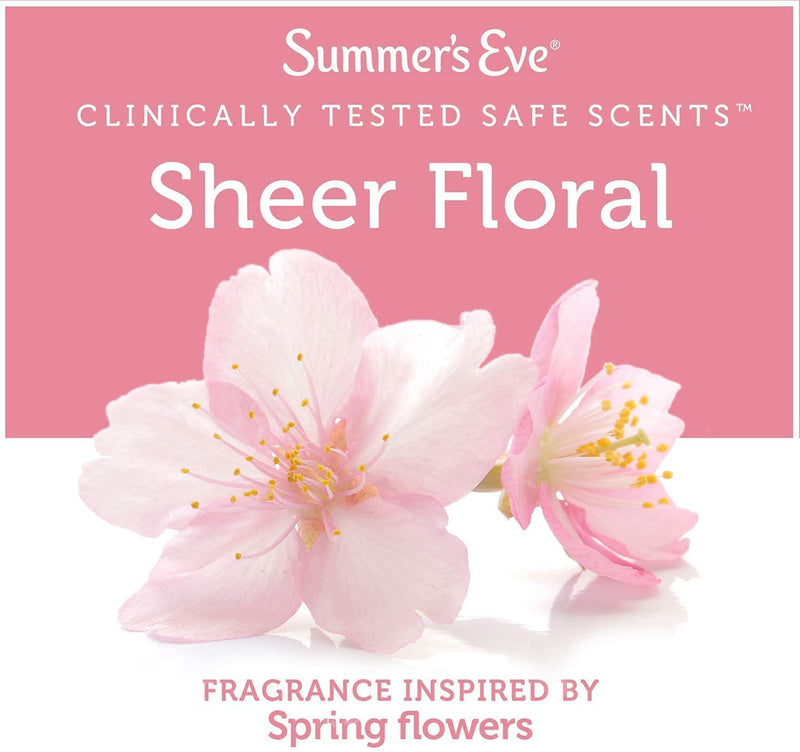 [Australia] - Summer's Eve Cleansing Cloths | Sheer Floral |32 Count | Pack of 4 | pH-Balanced, Dermatologist & Gynecologist Tested 