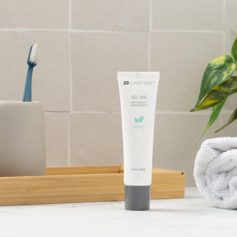 CariFree Gel 1100 (Mint) Anti-Cavity Fluoride Toothpaste with Nano Hydroxyapatite, Cavity Prevention and Enamel Protection, Dentist Recommended for Kids and Adults, 2.40 oz. Mint 2.4 Ounce (Pack of 1)