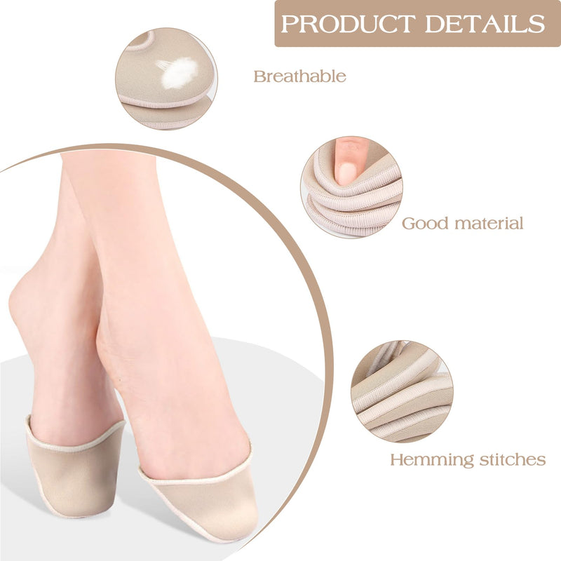 [Australia] - 2 pairs of toe protectors for shoes, toe pads for long ballet and dance shoes, soft toe protection pads for ballet and dance shoes for pointe shoes, fabric toe protectors for women and girls 