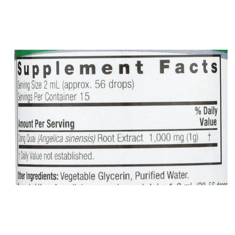 [Australia] - Nature's Answer Dong Quai Womens Support Supplement - Female Hormonal Support, Female Wellness Supplement, Liquid Extract, Alcohol Free, Gluten Free, Kosher - 1 oz 