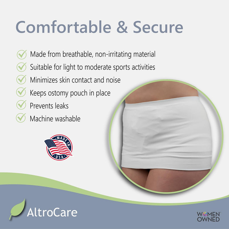 [Australia] - Stoma Support Garment. 2-Layer ostomy wrap with inner pocket to hold stoma bag. (M/L) Medium/Large 