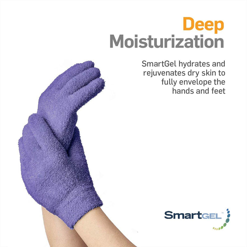 [Australia] - NatraCure Moisturizing Gel Booties and Gloves Set - (for Dry Skin, Dry Hands, feet, Cracked Heels, cuticles, Rough Skin, Dead Skin, use with Your Favorite lotions) - 155/175-LAV/RET - Color: Lavender Sock and Glove Set - Lav 