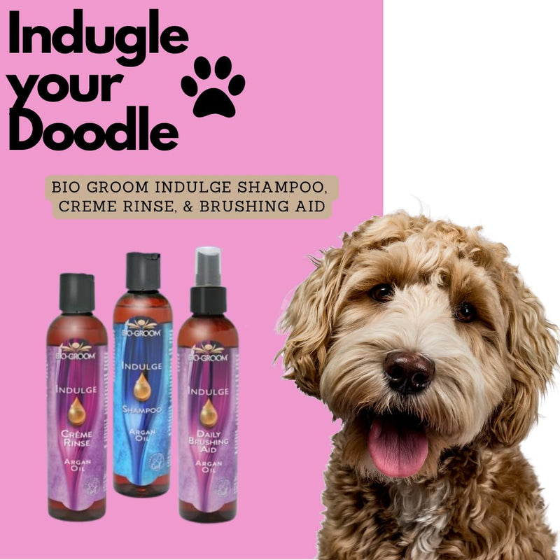 Bio-Groom Indulge Argan Oil Dog Shampoo - Deshedding Dog Bathing Supplies, Puppy Wash, Cat & Dog Grooming Supplies for Sensitive Skin, Cruelty-Free, Made in USA, Dog Products - 8 fl oz 1-Pack - PawsPlanet Australia