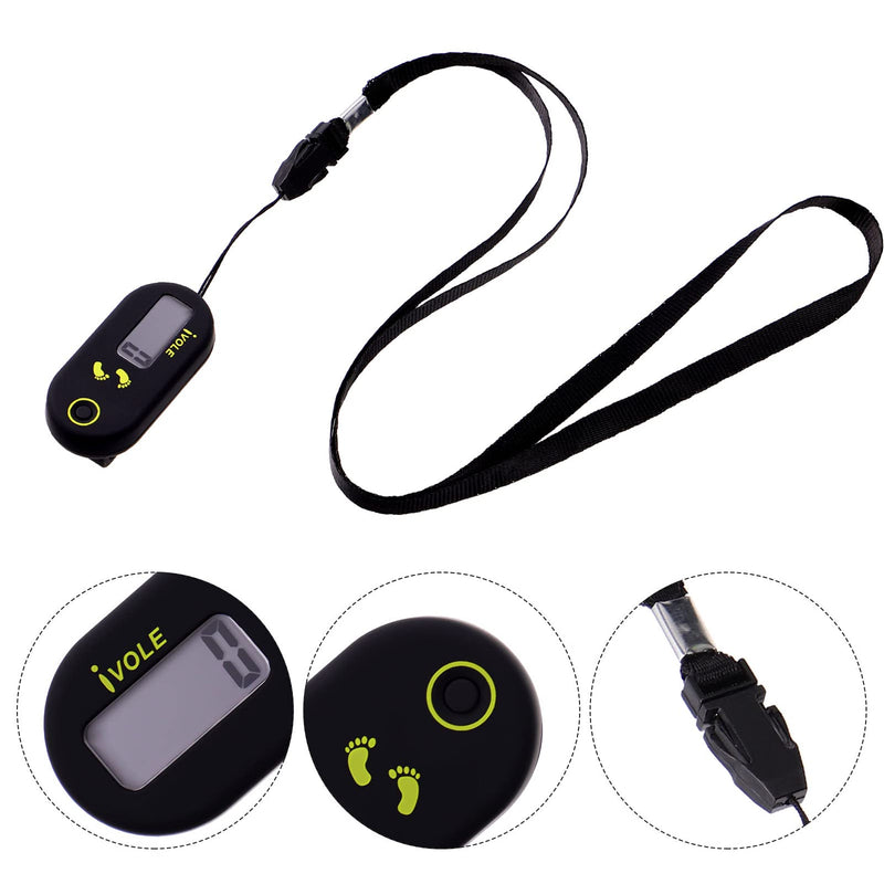 [Australia] - WINOMO Exercise Step Walking 3D Pedometer Accurate Step Counter Walking Distance Miles/Km Calorie Counter Exercise Time Silent with Clip and Lanyard Pedometer 