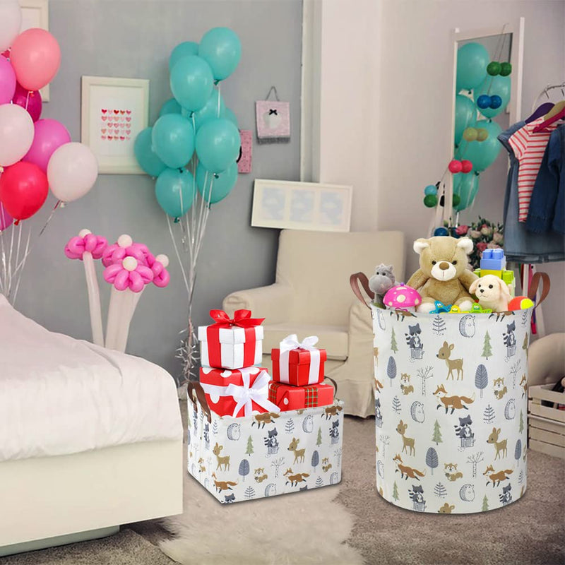 [Australia] - Baby Laundry Hamper,kids laundry Basket,Waterproof Storage Bin for Bedroom,Clothes Organizer Basket,Toys Box,Room Decor(Animal) Animal 