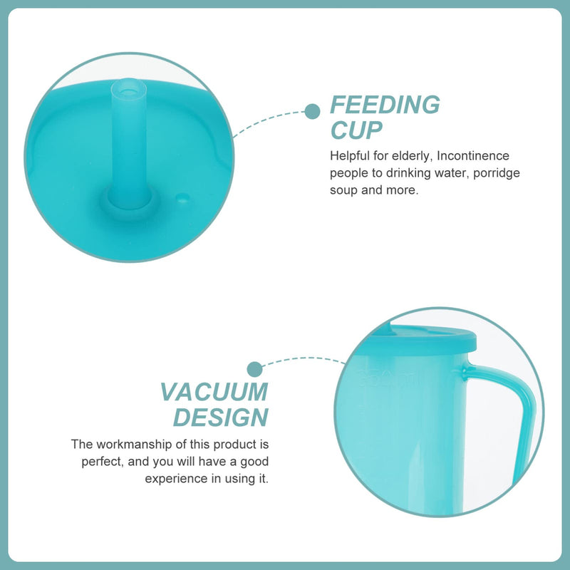 [Australia] - Beaupretty Elderly Sippy Cup Spill Proof Adult Drinking Cup with 2 Handles Anti-Choking for Seniors Mobility and Daily Living Aid 