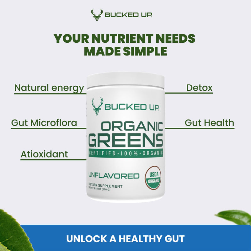 [Australia] - Greens Superfood Powder Unflavored | 8 Most Essential Mixed Greens | Certified 100% Organic | Chlorella, Spinach, Kale, Spirulina, Alfalfa, Broccoli, Wheat Grass, & Barley Grass | 30 SERV | 9.52 OZ 