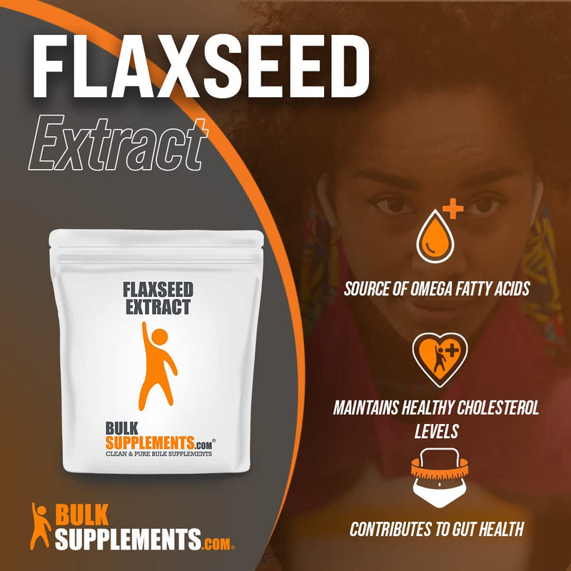 [Australia] - BulkSupplements.com Flaxseed Extract Powder - Flax Seed Supplement - Vegan Omega 3 Supplement - Ground Flaxseed Powder - Omega 3 Supplement - Flax Seeds Extract (250 Grams - 8.8 oz) 8.8 Ounce (Pack of 1) 