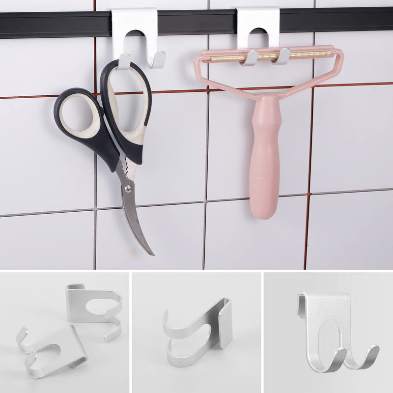 [Australia] - ruggito Pack of 4 razor holder hooks, razor holder, razor hook, multi-purpose hook, stainless steel, self-adhesive razor holder, waterproof bathroom hook, no drilling required for bathroom, kitchen organiser 
