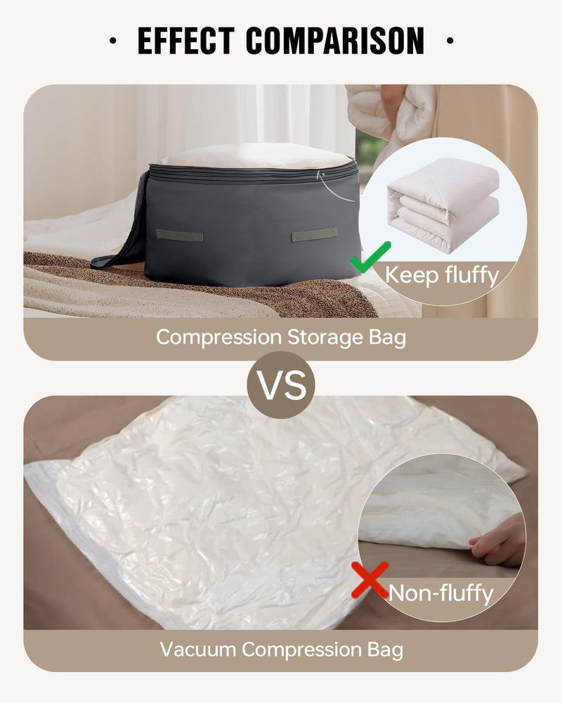 EACHY Travel Makeup Bag & 3-Pack Comforter Storage Bag