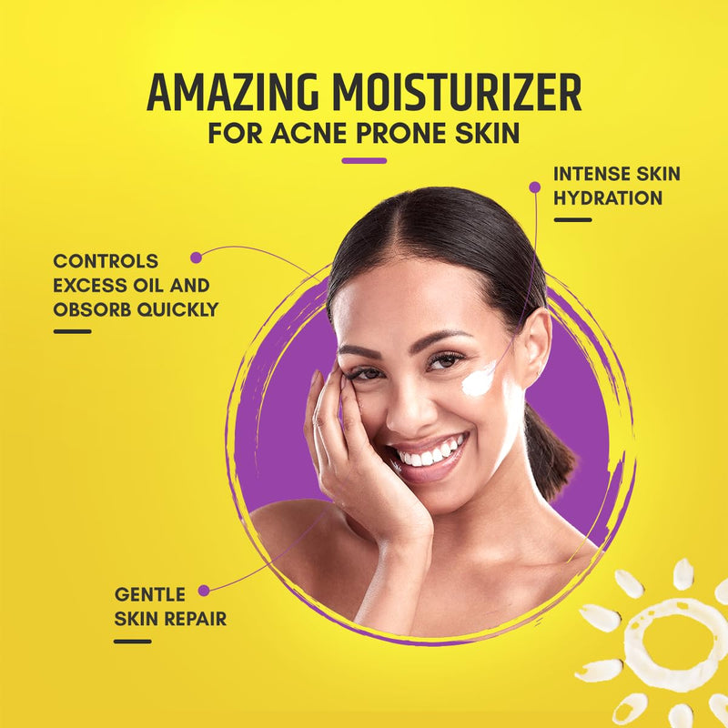 Acmist Moisturizing Cream Gel for Oily & Acne-Prone Skin | Oil-Free, Non-Comedogenic, Quick Absorbing & Makeup Friendly | With Vitamin E, Aloe Vera & Squalane | For Men, Women & Teens | 50g Pack 2 1.76 Ounce (Pack of 2)