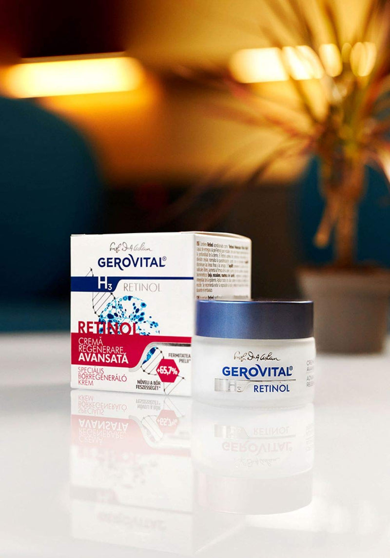 GEROVITAL RETINOL Advanced Skin Regenerating Cream with Retinol and Sepilift Complex, Anti Aging Face Moisturizer, Rapid Wrinkle Repair, Day & Night Face Cream, 50 mL