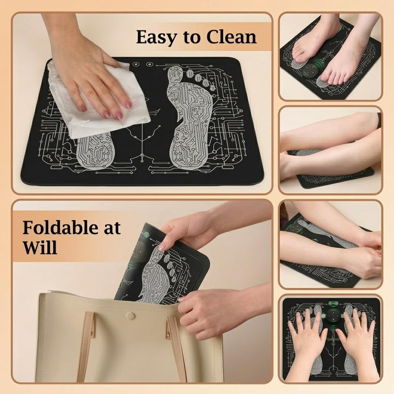 Siseca TENS and EMS, TENS and Muscle Stimulator, Portable Massager for Foot/Body