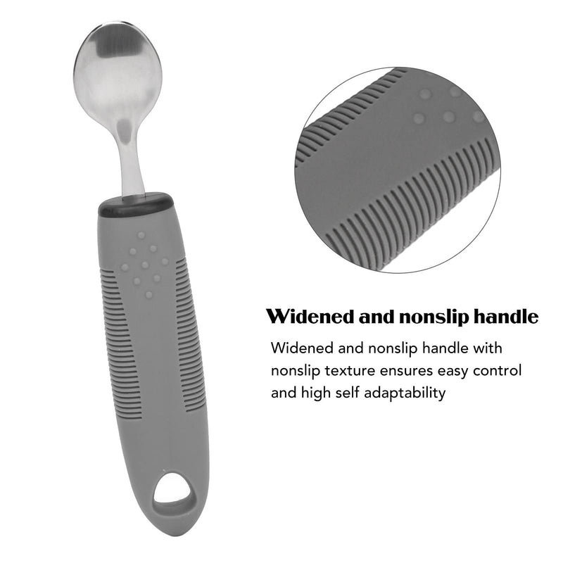 Adaptive Utensils, Non Slip Handles, Weighted Utensils for Hand Tremors, Arthritis, Parkinsons or Elderly Use, Stainless Steel Knife, Fork, Spoons, Easy Grip Cutlery for Adults
