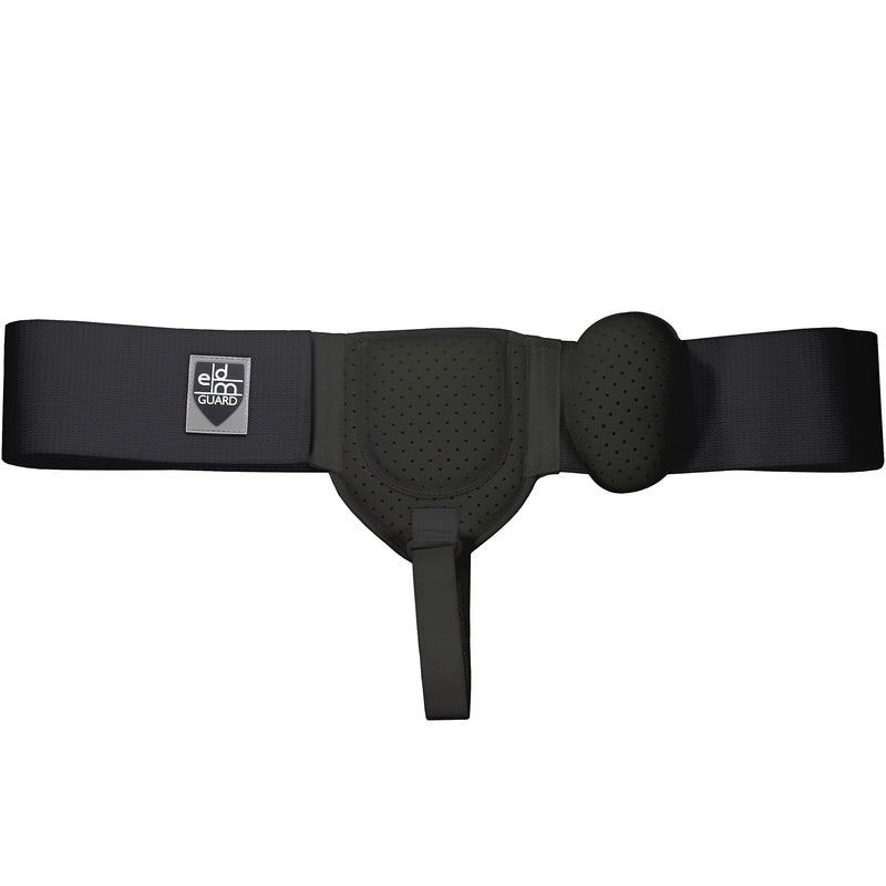 [Australia] - Everyday Medical Inguinal Hernia Support Belt for Men I Fits Left or Right Side I Post Surgery Men and Womens Hernia Support Truss for Inguinal, Groin Hernias I Adjustable Waist Strap I Black | S/M Small/Medium (34-44 IN) 