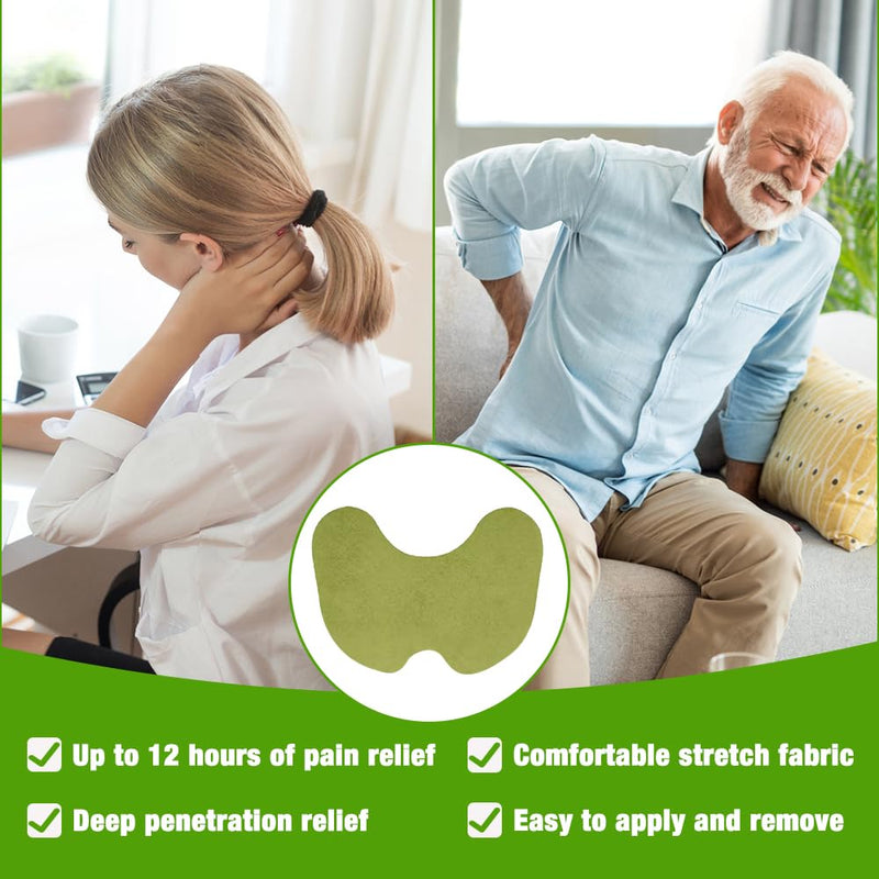 [Australia] - FENGQ Pain Relief Patch, Pack of 20 Pain Relief Patches, Knee Pain Relief Patch Wormwood Knee Patch, Heat Patch, Pain Relief for Knees, Neck, Back and Sore Muscles 