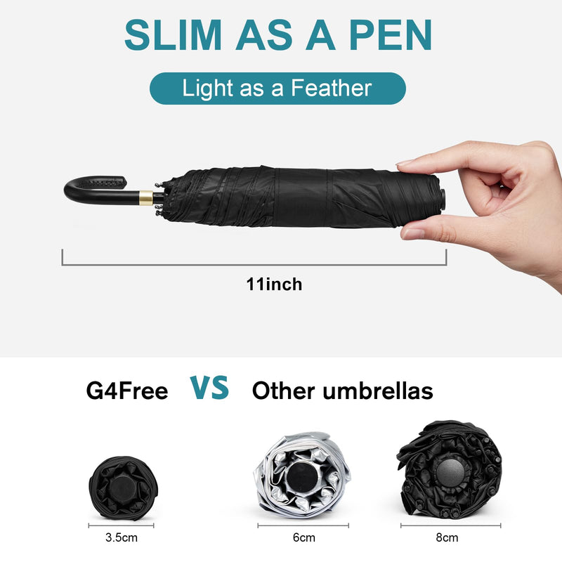 G4Free Ultralight UPF 50+ UV Protection Compact Umbrella and Mini UPF 50+ Ultralight Slim UV Protection Umbrella