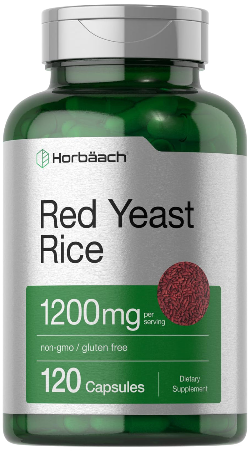 [Australia] - Horb√§ach Red Yeast Rice 1200 mg | 120 Capsules | Non-GMO, Gluten Free Supplement 
