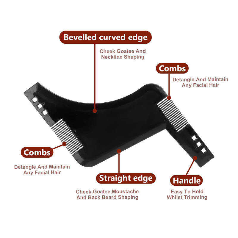 [Australia] - cobee Beard Stencil for Men, Pack of 3 Beard Stencils Beard Contours Stencil Beard Shaper Beard Shaving Stencil Beard Stencil for Easy Cutting Beard Shapes for Goatee Sideburns Neck (3) 3 Colors 