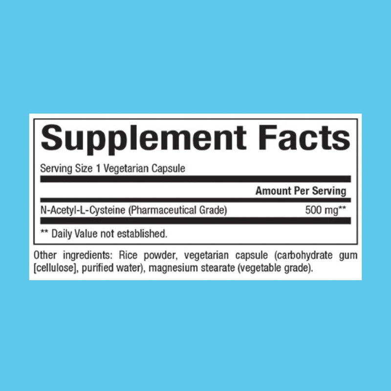 [Australia] - Natural Factors N-Acetyl-L-Cysteine 500 mg, Superior Antioxidant Support for Respiratory & Immune Systems, 90 Capsules 
