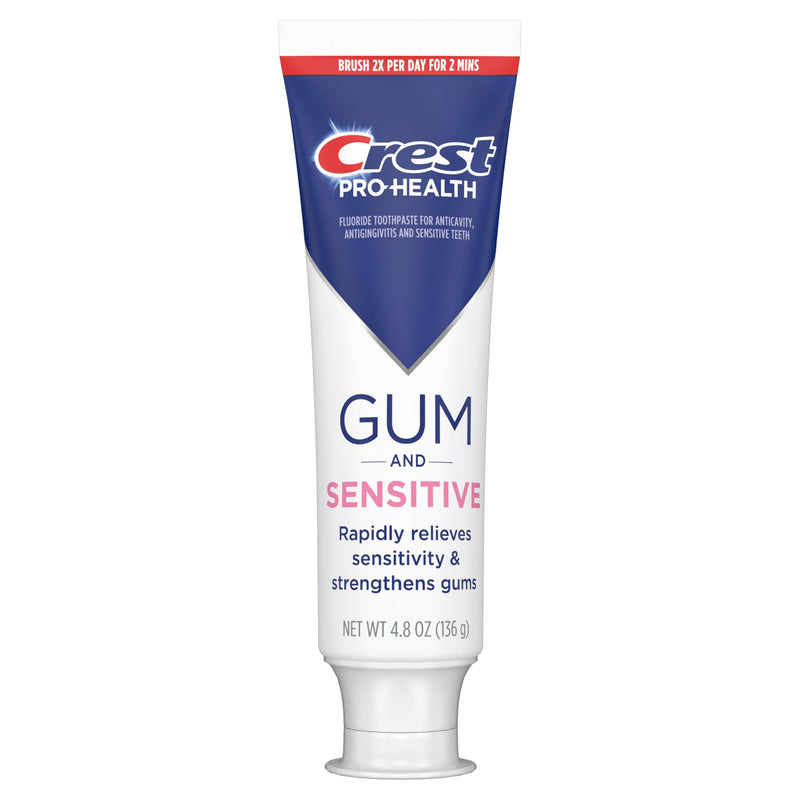 [Australia] - Crest Sensitive and Gum Toothpaste 4.8 oz (3 Pack), Relieves Sensitivity, Strengthens Gums, Anticavity, Clinically Proven, Antibacterial Toothpaste 