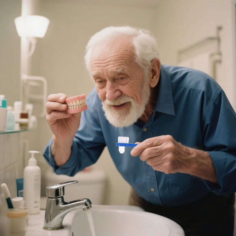 [Australia] - 21 Pcs Dual Headed Denture Brush, Portable Denture Toothbrush for False Teeth, Retainer Cleaner Brush 