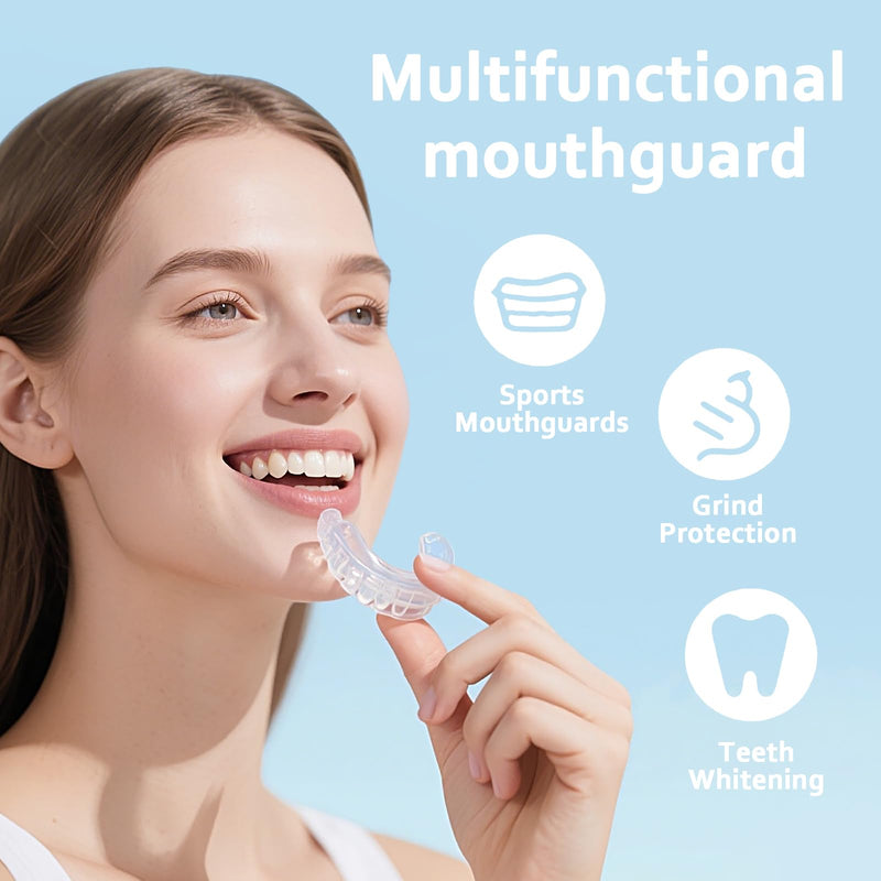 [Australia] - Mouth Guard for Grinding Teeth at Night, Nightguards for Grinding Teeth Mouth Guard for Clenching Teeth at Night for Sleeping Bite Guard for Teeth Adults (2 Sizes, 4 PCS) 
