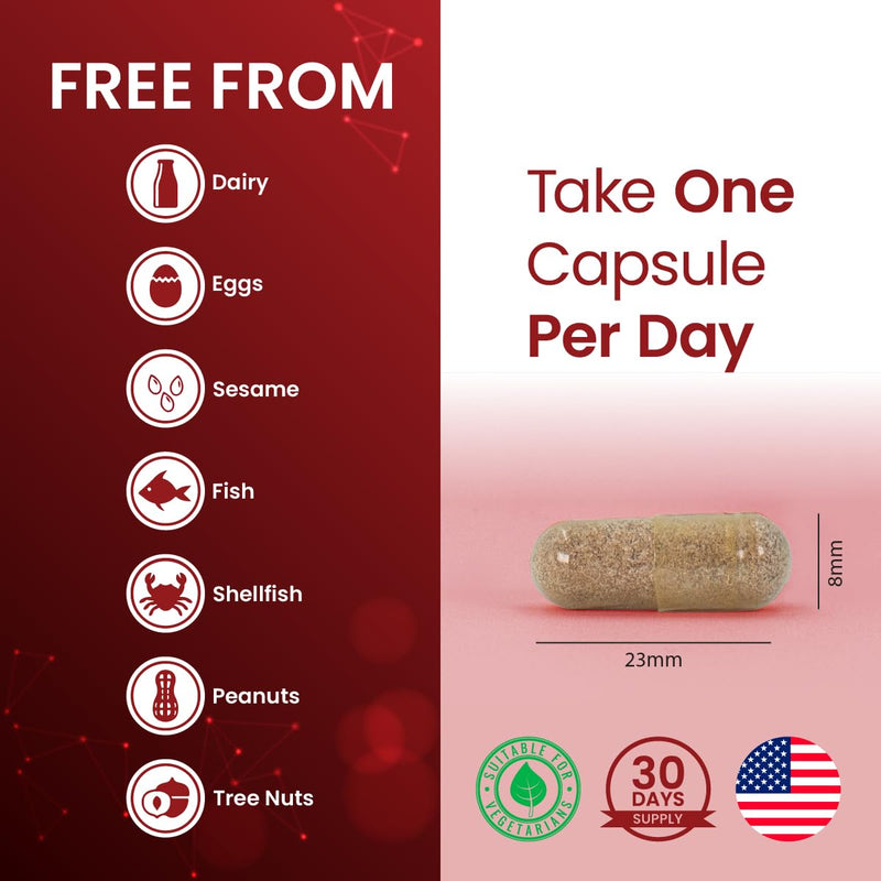 Ultrapome – Train Your Body to Produce Urolithin A Naturally. Gut Microbiome + Pomegranate Extract + Probiotics = Cellular Renewal & Mitochondrial Support. 30 Vegan Capsules