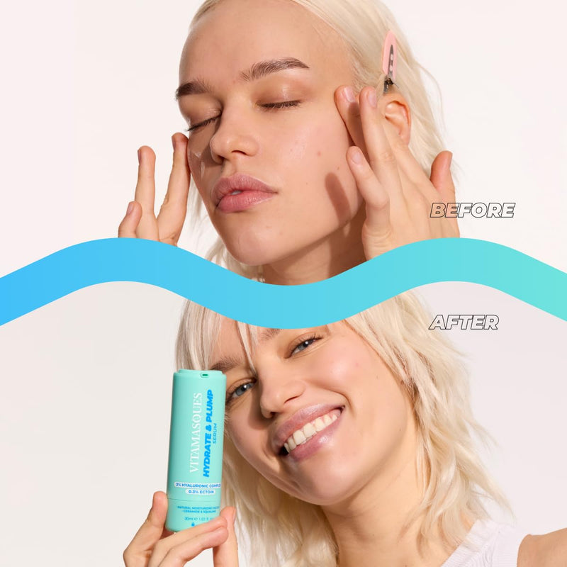 Vitamasques Hydrate & Plump Hydrating Face Serum - Lightweight Intense Hydrating Serum - 1.01 Fl Oz 1.01 Fl Oz (Pack of 1)