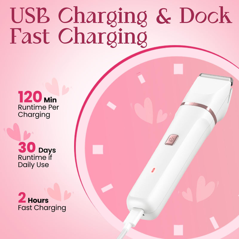 [Australia] - Pubic Hair Trimmer for Women White 