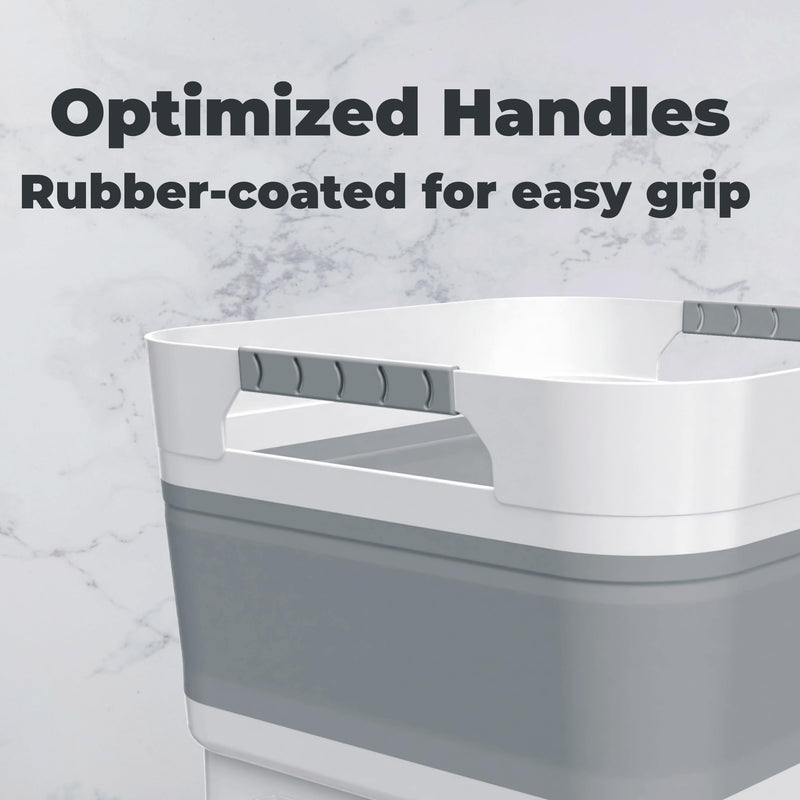 [Australia] - Wash Basin for Baby Bottles, Foldable, Versatile Wash Tub for Kitchen, RV, Outdoor Camping Sink, Sturdy & Easy to Clean Gray 