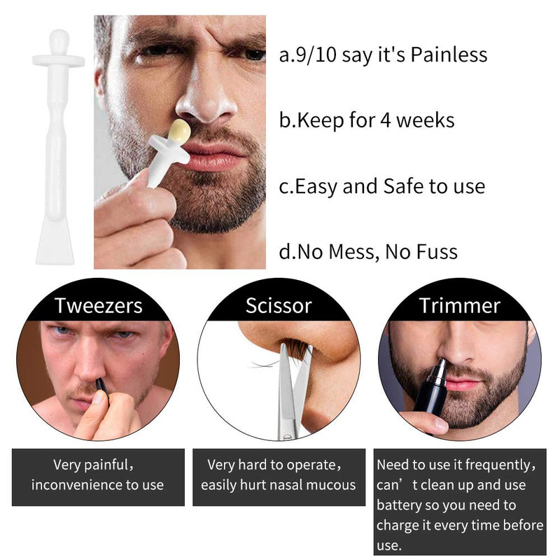 [Australia] - BlueZOO 60PCS Nose Wax Applicator Sticks Spatulas for Nostril Nasal Cleaning Ear Hairs Eyebrow Facial Hair Removal 