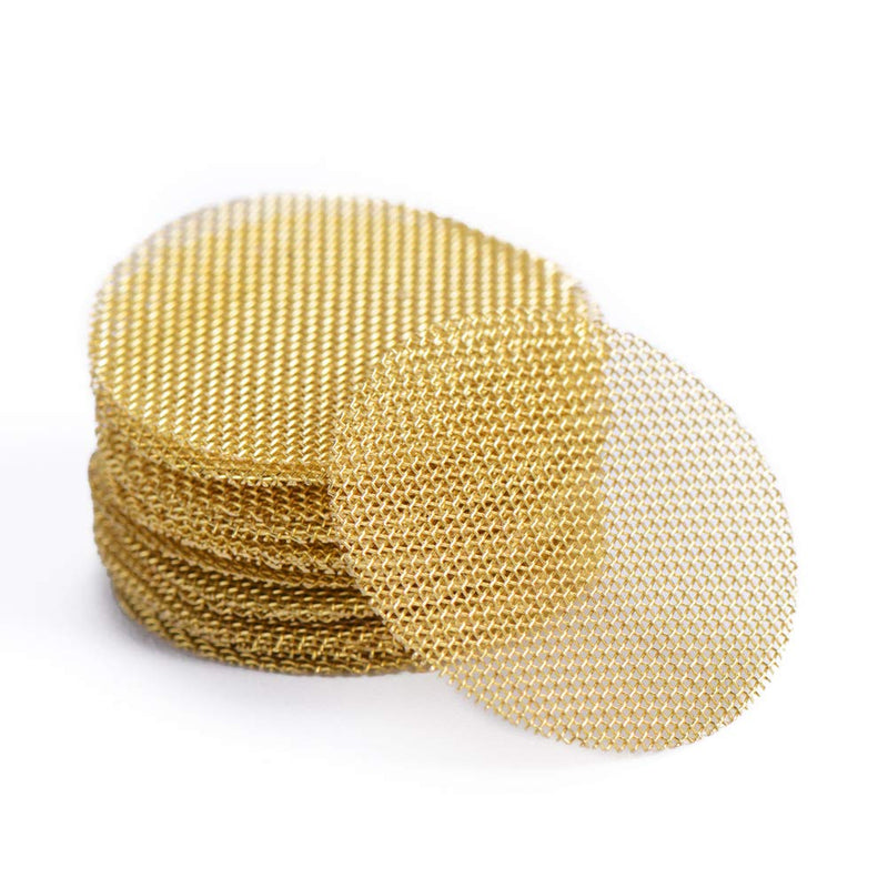 [Australia] - 200 Pieces Brass Pipe Screens, 100% Brass Pipe Screens 0.75 Inch with Metal Storage Box (3/4 inch) 0.75 Inch (Pack of 200) 